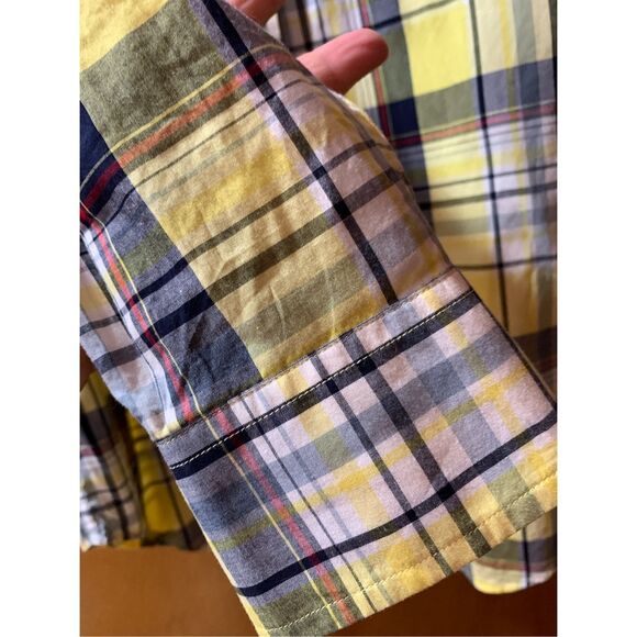 Yellow Plaid Ralph Lauren Ladies Vintage Blouse #ralph lauren #yellow plaid - Picture 7 of 7